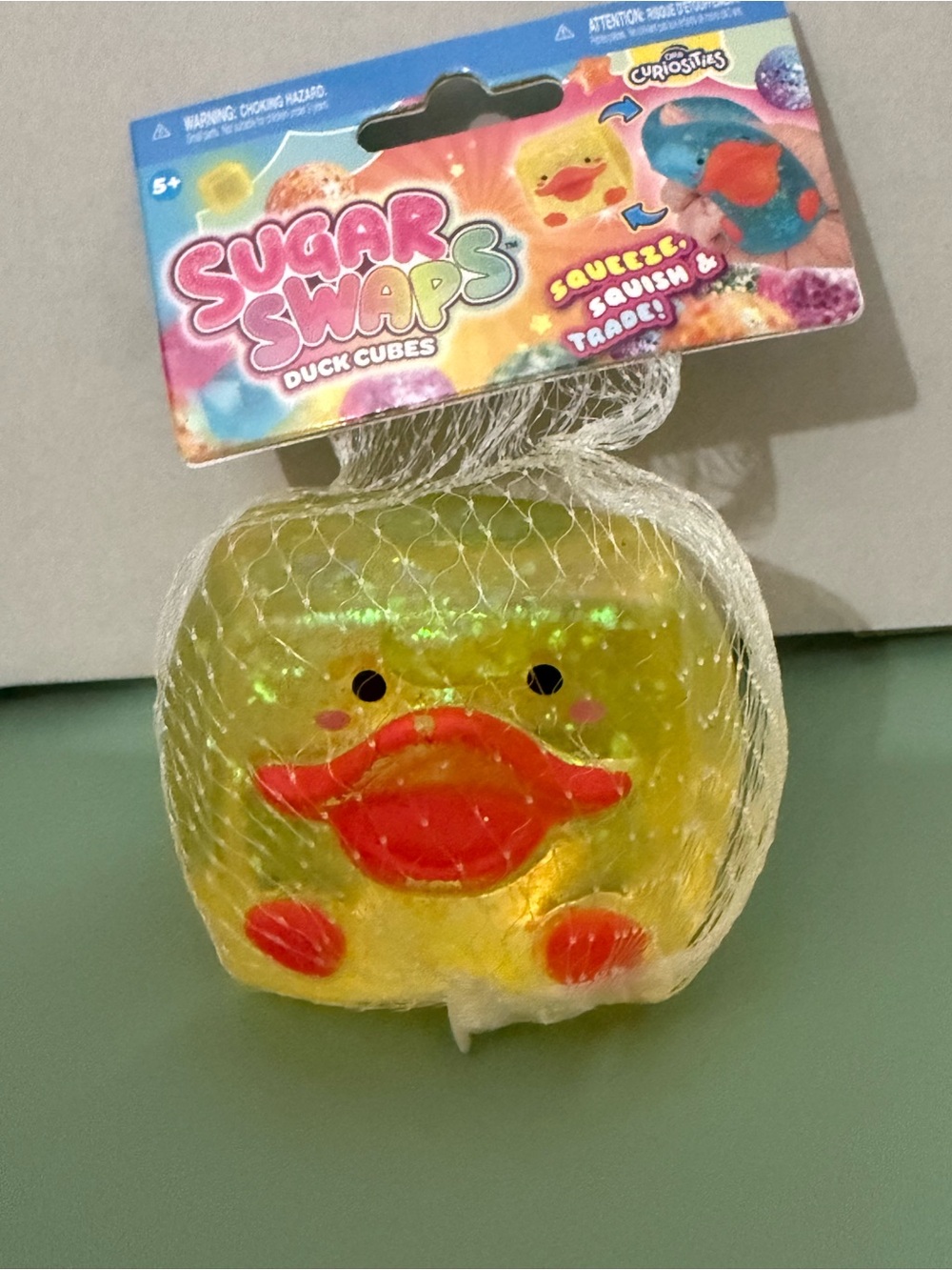 Sugar Swaps Yellow Duck Cube Squeeze Toy by Curiosities